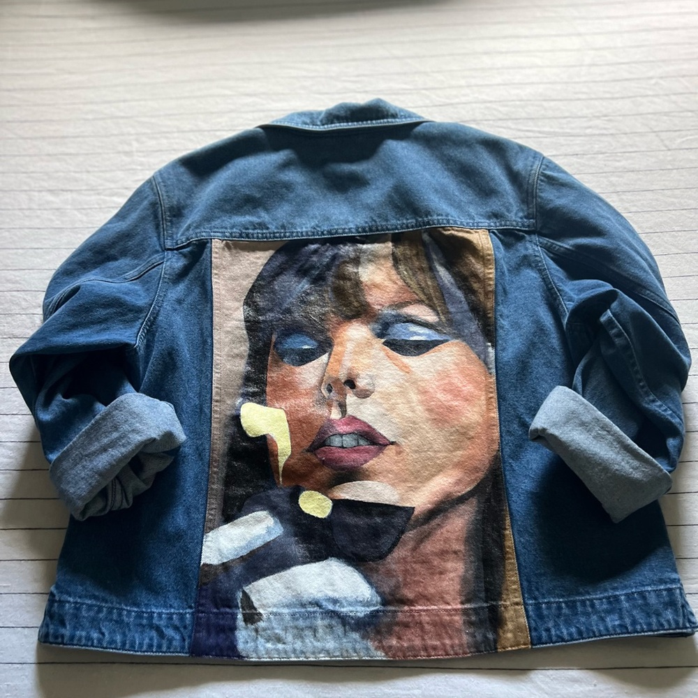 Custom Hand Painted Taylor Swift “Midnights” Denim Jacket
